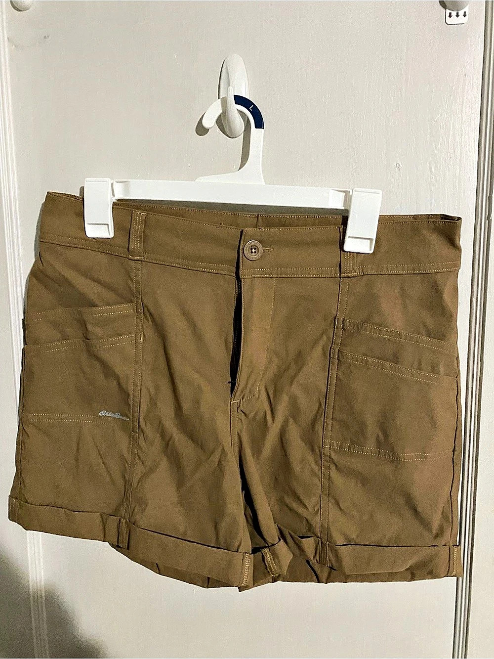 Eddie Bauer Women's Canvas Utility Shorts Brown Size 8